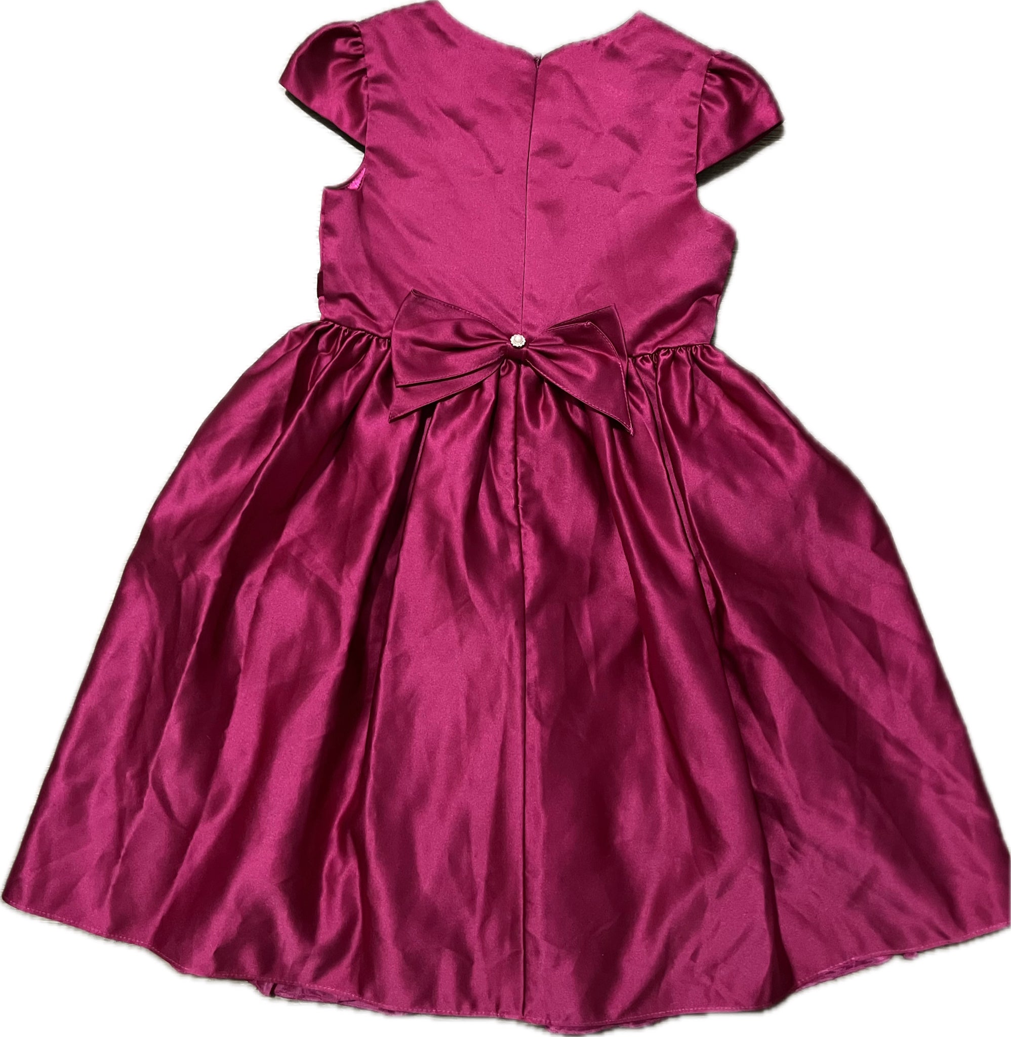 american princess dress size 7 American Princess Dress Floral Lace Satin Girls Sz. 7 Easter White